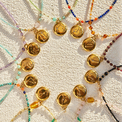 Manreya十二星座水晶项链吊坠 |专属于星座时髦优雅搭配，12星座12款 商品图2