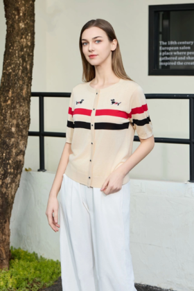 女装25春夏新品休闲圆领天丝短袖2217-5800207