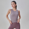 跃牌【安琪拉系列】新款运动背心一体杯宽肩带高强度工字美背假两件瑜伽背心BX-5020 商品缩略图1