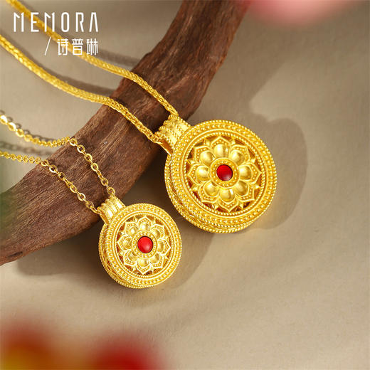 【热卖臻品】芳华-美人如花系列项链 足金黄金钻石红宝石套链MEMORA诗普琳LN533001 商品图13