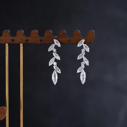 子佩集S925银【岁岁欢愉】耳钉【YEH-2970】纯银时尚麦穗锆石耳钉2503 商品图3