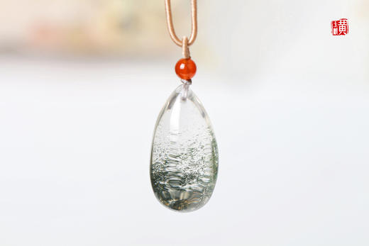 【绿叠】绿幽灵水晶吊坠 配精美挂绳 商品图2