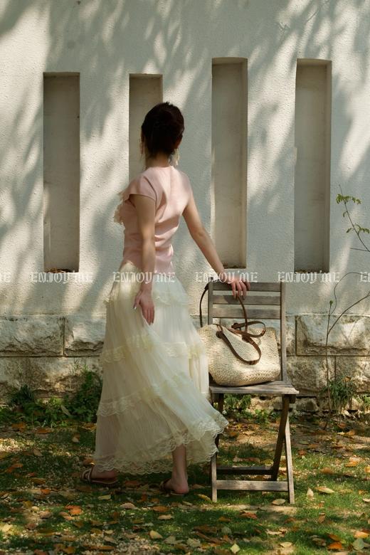 【门店同款】ENJOY夏季蕾丝褶皱蛋糕裙 162343727 商品图4