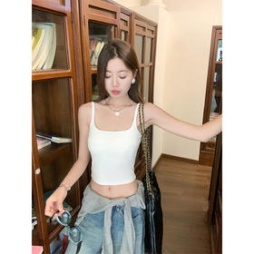 <曾小咸推荐>韩系百搭显瘦自带胸垫吊带背心