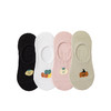 韵舒雅 春夏透气薄款短袜4双（款式颜色随机） 浅口隐形船袜多巴胺颜色舒适不易变形 商品缩略图4