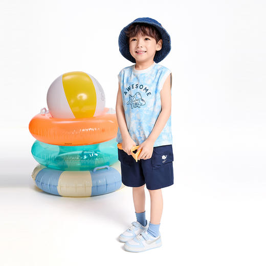 【实体店同款】男童全腰针织中裤夏季新款安奈儿童装XB526638 商品图3