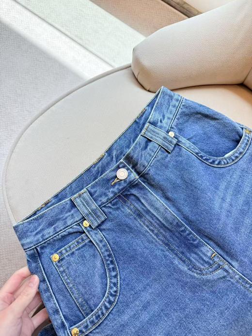 时髦斜裁设计镰刀牛仔裤 商品图4