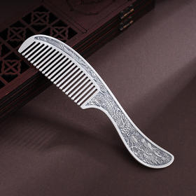 子佩集S999银【龙福悦动】梳子【BX0320095-1】纯银梳子龙凤2503