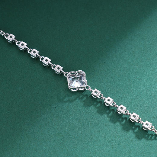 子佩集S925银【四叶问雪】手链【SL070090】纯银时尚四叶草锆石2503 商品图4