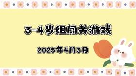 2025.4.3 3—4岁组闯关游戏