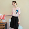 两三事 墨语锋歌 2025夏季新款时尚爱心纽扣裙裤高腰短裤女 商品缩略图3