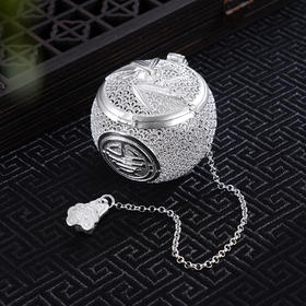 子佩集S999银【沁竹静影】茶包【CP550】纯银茶具可打开花丝茶包竹叶吉2503