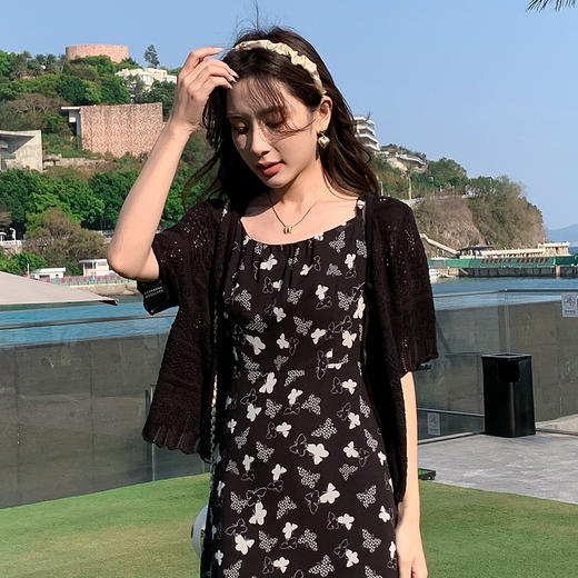 奢姿大码女装2025夏季减龄镂空V领时尚针织衫胖妹妹简约百搭上衣9652693806 商品图1