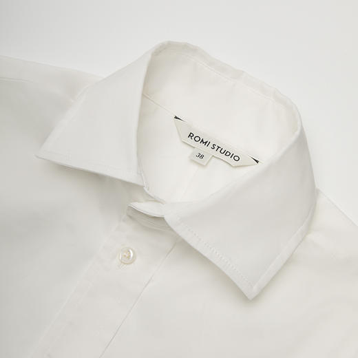 ROMI STUDIO【oldmoney系列】经典百搭气质松弛感复古白衬衣T3521 商品图3