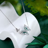 子佩集S925银【彩蝶绘梦】套链【YL-7417】纯银项链时尚翡翠两只蝴蝶2503 商品缩略图2