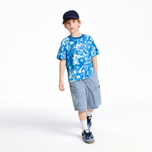 【实体店同款】男童全腰牛仔中裤夏季新款安奈儿童装AB526655 商品图3