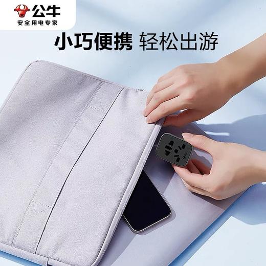 公牛国标转换器插座 插头万能孔插板转换头英欧德美澳标日本韩国香港版境外电器转内地使用 1个 商品图5