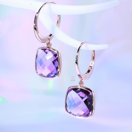 【紫灵】紫晶棱光耳环-EZ2503038 商品图2