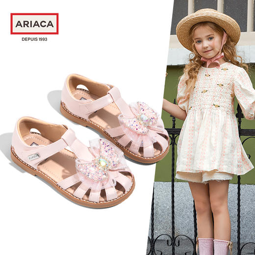 ARIACA艾芮苏女童公主鞋2025夏季新款防滑包头小女孩软底儿童凉鞋8938-5 商品图0