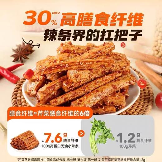 【1件起全国包邮】无油辣条 0脂高蛋白 代餐辣棒素肉豆干（45g*5包） 商品图4