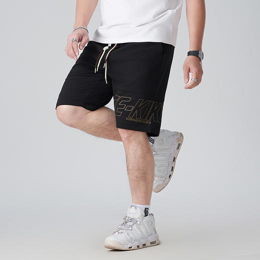 【DMH】大依优型大码五分短裤高街潮牌大码裤子男夏宽松百搭短裤美式运动休闲裤 商品图1