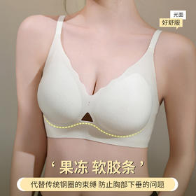 【巨轻薄！星空透气】凉感无痕内衣小胸聚拢显大文胸软支撑不跑杯收副乳24夏天薄款胸罩。ry