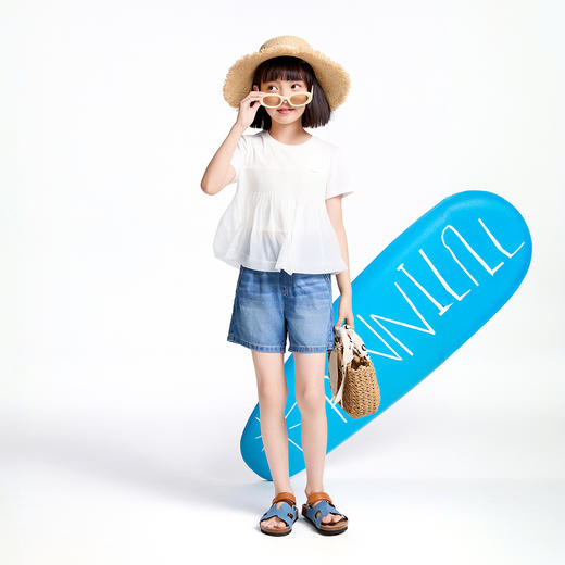 【实体店同款】女童短袖上衣夏季新款安奈儿童装AG521666 商品图3