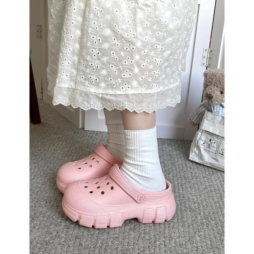 【YW】无忧购休闲懒人厚底增高洞洞鞋3025(截单后7天发货) 商品图8