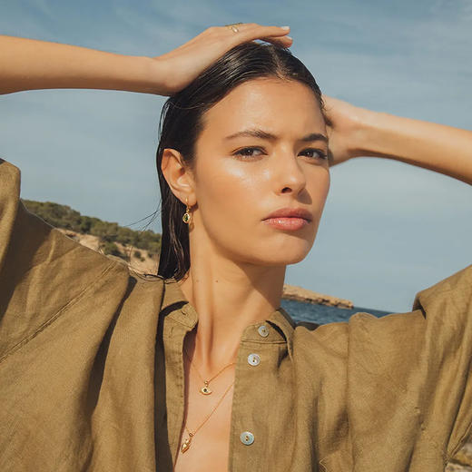 北京仓｜Agapee-Lysia-深绿色 吊坠 耳环［法国设计师］ 商品图2