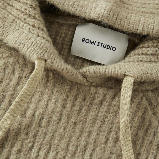 ROMI STUDIO"秋冬美拉德"连帽宽松草绿毛衣M2363 商品图2