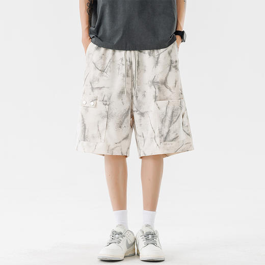 【DSL】大依优型大码短裤五分裤大号裤子弹力透气加肥加大夏季松紧腰宽松运动沙滩裤 商品图7