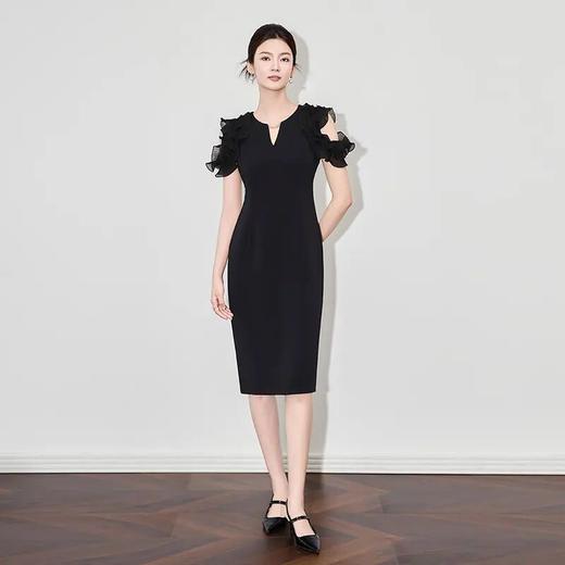 【高货wl】全新升级【铂金会员293/天猫399/差价106】(55508) 洛诗琳春夏新款连衣裙优雅气质名媛风木耳边露肩包臀裙女 商品图2