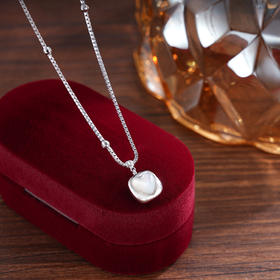 子佩集S925银【柔恋心曲】套链【FYL-1345】纯银项链时尚爱心贝母2503