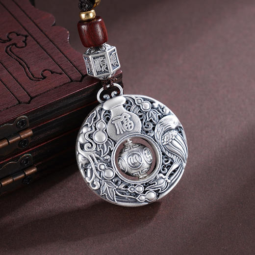 子佩集S999银【福承转运】钥匙扣【DZ883】纯银小摆件球可转动2503 商品图3