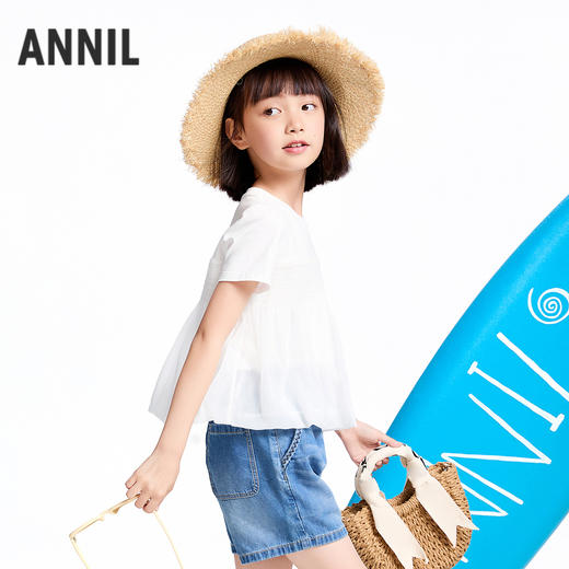 【实体店同款】女童短袖上衣夏季新款安奈儿童装AG521666 商品图2