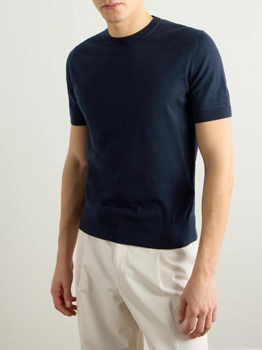 圆领针织衫。 白色。  蓝色。  自己备注号码颜色 商品图2