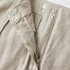 ROMI STUDIO“清凉度夏”百搭透气棉麻褶饰直筒奶茶色休闲裤K3735 商品缩略图3