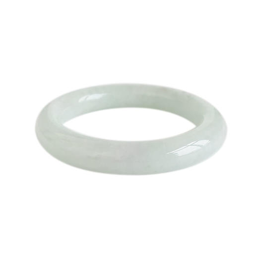 【天然正品】天然细腻无纹裂圆条糯种54.5号翡翠手镯020425AH26 现售价：1380 商品图0