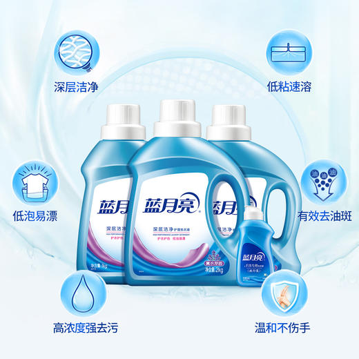 蓝月亮 洗衣液8斤瓶装 薰衣草香 2kg瓶*1+1kg瓶*2+旅行装80g【XPTX】 商品图5