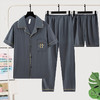 【GZ】无忧购夏天男款睡衣家居服三件套F303（截单后7天发货) 商品缩略图5