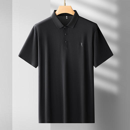 【冰丝无痕】【DDS】大依优型大码男装短袖POLO衫透气加肥加大大号半袖体恤上衣男士胖子 商品图3