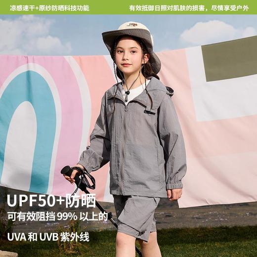 班集儿童防晒衣裤短裤中大童防晒衣春夏季外套儿童新品户外防晒衫凉感轻薄外套110-170（有防晒和凉感检测报告） 商品图2