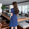 奢姿大码女装2025新款夏季胖妹妹法式收腰复古格子通勤气质连衣裙9952853136 商品缩略图3