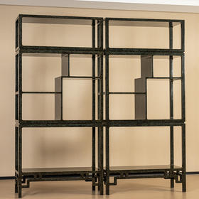 犀皮漆博古架（一对）