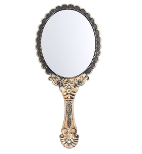 （文创）宫廷风欧式复古雕花化妆镜古铜式JS（任亿果）