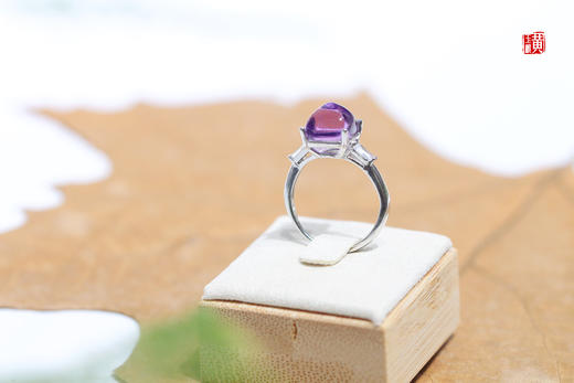 紫水晶戒指【紫韵】，925银镶 商品图0