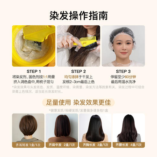 【热卖款】圣诗婷经典染植物调理型染发膏 经典小黄盒染发剂 2盒送发膜 商品图4