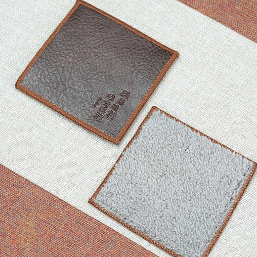 暗香疏影/咖色皮绒杯垫/新中式两用茶垫布茶盘垫茶道皮革杯垫抹布 商品图1