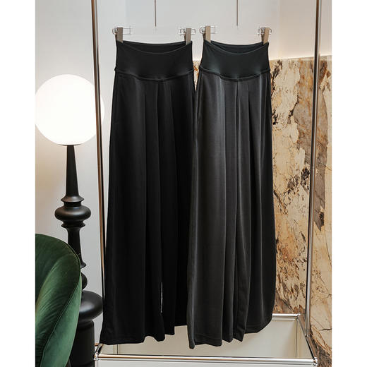 官网980！空气感高腰显瘦阔腿裤女宽松垂感软糯直筒裤子运动居家休闲裤长裤 商品图4