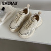 EVERAU极简主义时尚潮流黑白双色休闲牛皮网布拼接老爹鞋EA5061 商品缩略图2